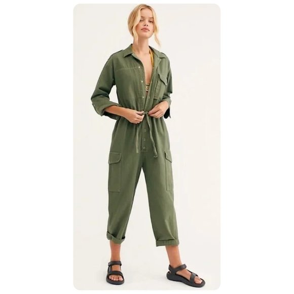 Citizens of Humanity Premium Vintage Surplus Green Nova Utility Coverall - Picture 1 of 12